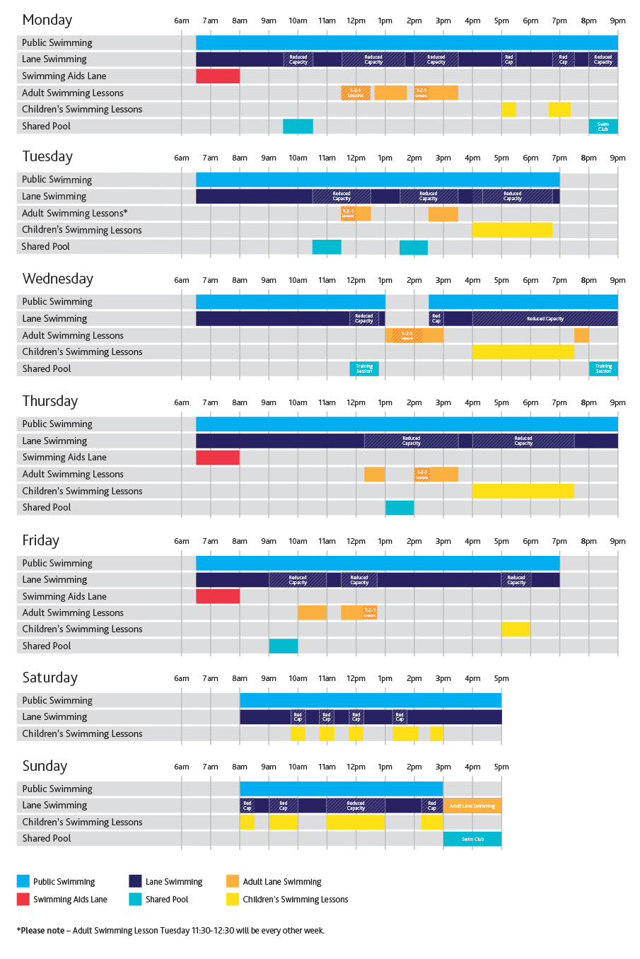 Bilston Main Pool Timetable